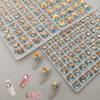 Explosiones de sonido de sacudida 8*8mm copo de nieve taladro de uñas puntiagudo color mágico japonés taladro de vidrio para uñas accesorios DIY decoración de uñas
