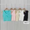 Novo colete casual de cor sólida para primavera e verão de 2024, camiseta estilo halter, corte super slim, gola alta, blusa de malha com meia-calça
