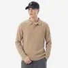 Suéter de Tricô com Gola Polo de Manga Longa Estilo Old Money para Homens, Novo Tendência Coreana Outono 2026 Loose Fit Pulôver