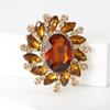 Broche de Cristal de Color Brillante Retro Creativo Personalizado Moda Europea y Americana Accesorios para Abrigo Ropa Ramillete