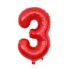 Globo de Película de Aluminio de 16 pulgadas Versión Americana Delgado Pequeño Decorativo Fiesta de Cumpleaños Exportación Rojo Rosa Negro Globo Digital al por Mayor