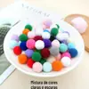 2cm 100 Bolas de Pelo Coloridas em Degradê DIY Materiais de Produção Criativa para Crianças Jardim de Infância Brinquedo de Bola de Pelúcia Acessórios