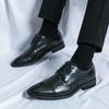 Transfronteiriço plus size 4748 sapatos de couro masculinos sapatos masculinos lace-up brogue esculpido negócios formal noivo sapatos de casamento