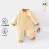 Ropa de bebé acolchada de algodón cálido con jengibre, grado A, 100 g, para otoño e invierno, traje de gateo para bebé recién nacido, mono de algodón