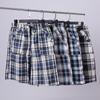 Seleção rigorosa comprar calças de praia masculinas tecidas calças casuais xadrez mais bolsa alongada plus size calças caseiras soltas casuais