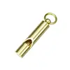 Suministros para Exteriores Herramienta EDC Llavero Colgante de Silbato de Supervivencia de Latón Hecho a Mano Silbato Sónico de Cobre Puro Amarillo Vintage