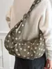 Bolso de Lunares para Mujer 2026 Nuevo Otoño Estético de Gama Alta Meilade Gamuza Felpa Bolso de Hombro Único Gran Capacidad Bolso Dumpling