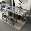 Mesa de Té de Pizarra para Sala de Estar, Mesa de Té con Llenado Automático de Agua para Uso Doméstico, Nuevo Juego de Mesa de Té de Lujo Ligero Estilo Chino