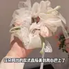Elástico de Cabelo Tulipa Estilo Coreano para Mulheres, Scrunchie Suave com Laço, Faixa de Cabelo de Alta Qualidade, Acessório de Cabelo para Primavera e Verão