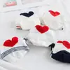 Calcetines tobilleros de estilo dulce y moderno para primavera, verano y otoño, calcetines para mujer con corazón tridimensional, calcetines con corazón en el talón, venta al por mayor de fábrica