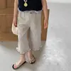 2026 Ropa de Verano para Niños Huzhou Zhili Conjunto de Verano Estilo Coreano para Niñas Pantalones de Lino y Algodón de Longitud 9/10 Pantalones Anti-Mosquitos