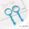 Llavero de anillo de plástico de colores Accesorios para abalorios DIY Colgante de anillo de resorte Gancho de campana Materiales para cadena de teléfono móvil
