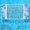 Hamaca Inflable de Agua con Estampado Floral Malla de PVC Flotador de Piscina Tumbona Plegable para Adultos Tabla Flotante de Agua Transfronteriza