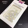 Resina para unhas cor flor de cinco pétalas tridimensional joia Rede vermelha com florzinha flor fosca acabamento fosco 50
