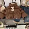 Jaqueta de Algodão Estilo Coreano Fofa para Meninas - Moda Outono/Inverno, Roupas de Inverno Estilosas, Peça Superior Grossa e Quente