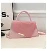 Nuevo Estilo Patchwork Borde Diagonal Verano 2026 Nuevo Casual Bloques de Color Elegante Bolso de Mano Metálico Bolso Pequeño Cuadrado para Mujer