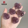 Atacado alto gelo Brasil imperador roxo calcedônia Buda pingente ágata violeta jade Maitreya Buda jade colar