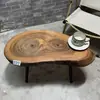 Mesa de centro de madera de alcanfor Wabi-sabi Madera original Estilo simple Mesa para balcón y ventanal Mesa de té tatami japonés Mesa de té pequeña para B&B