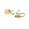 Acessórios de Brinco Clip-On Suporte para Espiral de Mosquito Banhado a Ouro Cobre, Brincos Redondos Espirais Não Perfurados, Bases para Brinco de Pérola DIY, Exclusivamente para Vendas Transfronteiriças