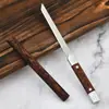 Venta al por mayor del fabricante Cuchillo Pluma Mágico Cuchillo de Supervivencia para Barbacoa al Aire Libre en la Naturaleza Cuchillo Recto Cuchillo Portátil Camping Afilado Pelar Frutas