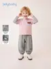Calça outono infantil jellybaby moletom infantil calça casual para criança pequena roupas de outono para bebê calça jogger para bebê menino