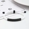 Pulsera de Acero Inoxidable en Blanco para Grabado Láser Transfronterizo Regalo Navideño Pequeño Regalo Promocional Pulsera Tejida