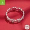 Anillo de amor de plata de ley 925 con rima en tono plateado para mujer, anillo de lujo ligero y de alta calidad con forma de corazón, regalo de cumpleaños para mujer.