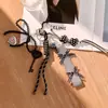 Pulseira de Nylon Trançado com Pingente Início do Verão Versátil Chaveiro de Carro Pingente de Mochila Corrente Temperamento Versátil Criativo