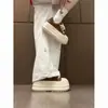 Zapatos Blancos de 7cm Estilo Coreano Zapatos Casuales de Suela Gruesa Otoño e Invierno Nuevos Populares Versátiles Simples Zapatos Retro para Personas Bajas