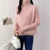 Suéter de Punto Holgado de Cuello Alto Doble para Mujer, Nuevo Suéter de Punto Canalé de Manga Larga para Otoño e Invierno 2026, Prenda Interior