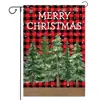 Nueva bandera decorativa de Navidad para gato de invierno transfronteriza, pino, escena de nieve, tela colgante para bandera de jardín, venta al por mayor personalizada