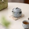 Juego de Té Kung Fu Xiangyun Pintado a Mano Ceniza Vegetal Tetera de Mano Una Tetera Dos Tazas Bolsa de Almacenamiento Taza de Degustación de Té Traje de Viaje de Cerámica