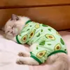 Pijama de verão anti-queda para gatos, roupas caseiras anti-lambedura, conjunto leve e respirável de quatro patas com gradiente para British Shorthair, roupas para filhotes de estimação