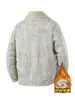 Chaqueta de pana con forro de polar para hombre, talla grande, transfronteriza, patrón invernal desgastado, marca de tendencia, de alta gama, corte holgado, con cuello, abrigo de algodón