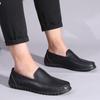 Nuevos Zapatos de Enfermero Negro para Hombre de Hospital Suela Suave Cómoda Zapatos Casuales de Piel de Vaca