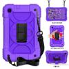 Funda protectora de silicona para Samsung TabA 10.1 T510, con correa de color en contraste y cubierta plana, con soporte giratorio para PC.