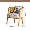 Silla nórdica de ratán natural con respaldo, silla de ratán individual, silla de ocio, juego de mesa y sillas para balcón, sillón simple