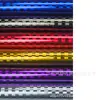 Transfronterizo Nuevo Producto Mascota Forjado Alto Brillo Patrón Cuadriculado Galvanizado Metal Rojo Fibra de Carbono Pegatina Espejo Retrovisor Interior Película