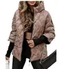 Chaqueta de Algodón con Capucha, Holgada, de Manga Larga, con Retazos, Nueva Moda Otoño/Invierno 2024 para Mujer