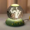 Ramo Bola de Cristal Luminosa Tulipán Luz de Noche Adorno Regalo para Cumpleaños de Niñas Regalo para Mejores Amigas Regalo para el Festival Qixi para Novia