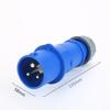 Conector de enchufe industrial impermeable de una pieza de tercera generación, toma oculta 16A-32A(IP44)