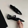 Zapatos Mary Jane de otoño nuevos para mujer con textura de piel de oveja, de punta cuadrada, a la moda y versátiles, zapatos de piel suave poco profundos de un solo color