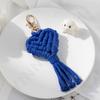 Nuevo llavero con cordón para bolso tejido a mano estilo bohemio, adornos de regalo para novias, venta al por mayor