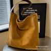 Bolsa Tote Retrô de Grande Capacidade para Mulheres 2026 Nova Moda Bolsa de Ombro Versátil para Estudantes Universitários Bolsa para Ir para a Aula