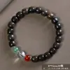 Pulsera de un solo círculo Bodhi Qi de Madera de Águila para Diseño DIY para Hombres y Mujeres, Cuentas de Oración Budista y Accesorios