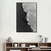 Pintura Decorativa Moderna Minimalista para Sala de Estar, Arte de Pared Oceánico Texturizado en Blanco y Negro, Arte Personalizado para Hotel, Mural para Vestíbulo