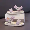 Sandalias Nuevas para Niñas 2026 Estilo Princesa de Verano Suela Suave Antideslizantes Velcro Zapatos de Playa Sandalias Romanas para Niños
