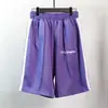 Verão Americano Listrado Marca Tendência Branco Casual Solto Calça Preta Casal Casual Esportivo Shorts Masculino