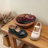 Mocasines Mary Jane Estilo Universitario para Niñas 2026 Primavera y Otoño Nuevos Zapatos de Cuero con Lazo para Niñas Planos de Suela Gruesa y Suela Baja