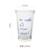 ES ins mismo estilo en línea bloguero rojo grabación de vlog letra francesa Taza de leche de Vidrio taza de café gran capacidad